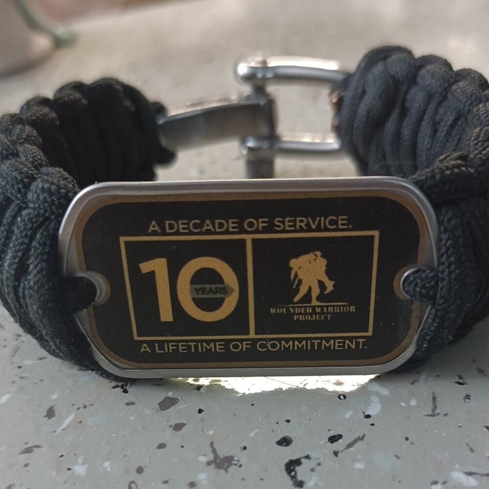 Survival Straps Wounded Warrior 10 Year Anniversary Paracord Bracelet. - Picture 2 of 7